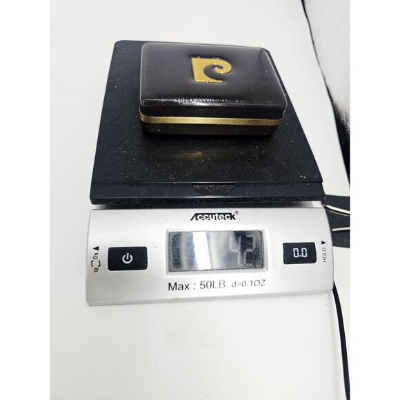 Rare Pierre Cardin Genuine Tiger Eye Inlay Mosaic Gold Tone Cufflinks NOS - Picture 9 of 9